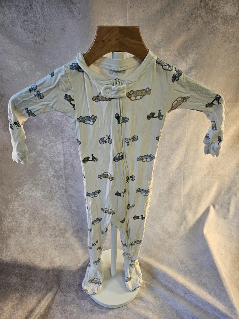 Carter's 18M Super Soft Lightweight Footed Pajamas 2-Pack Cars/Bikes & Sailboat